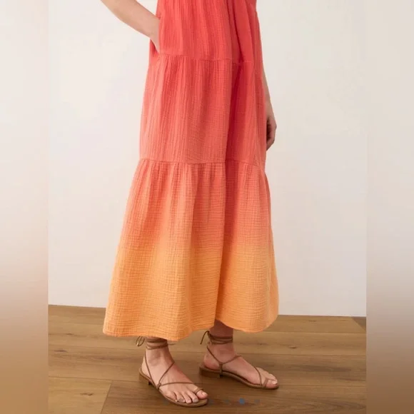 Marine Layer Corinne Sleeveless Double Cloth Cotton Maxi Dress - Picture 4 of 16